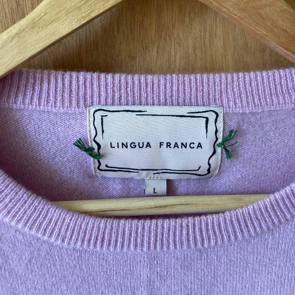 i read banned books cashmere sweater by Lingua Franca, Size L - Picture 4 of 5